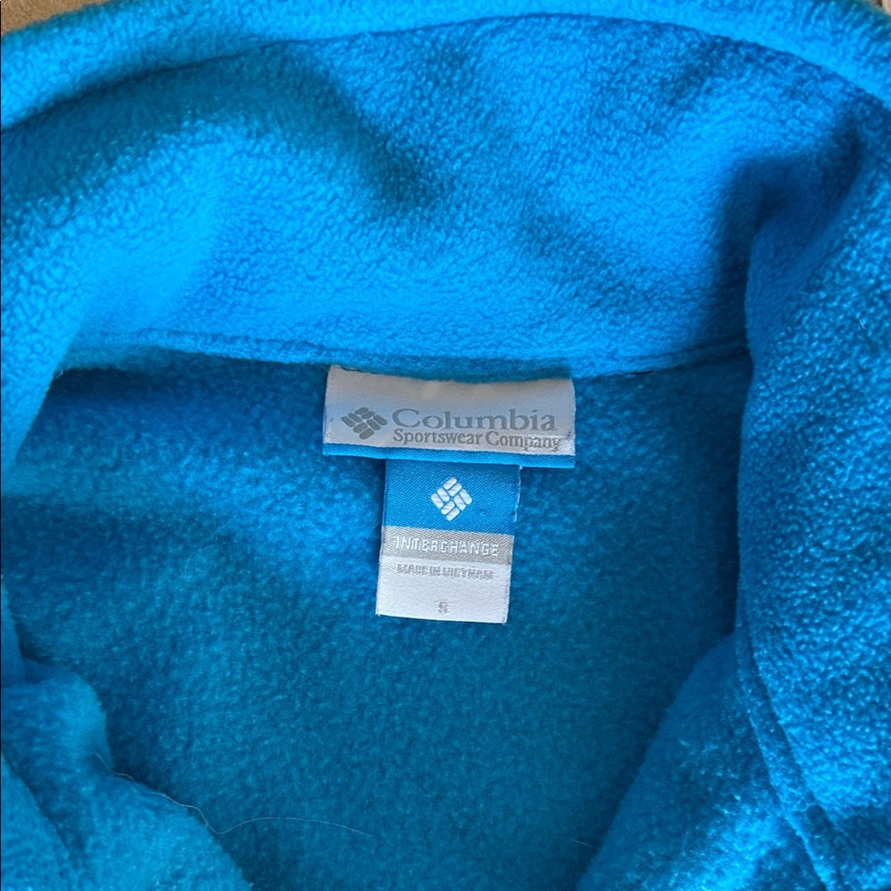 Columbia Men’s  Black and Blue Fleece Jacket - Picture 2 of 3